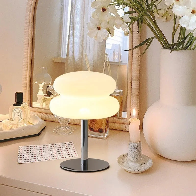 Macaron LED Table Lamp Trichromatic Dimming Eye Protection Soft Night Light for Bedroom Bedside Living Room Atmosphere Decor